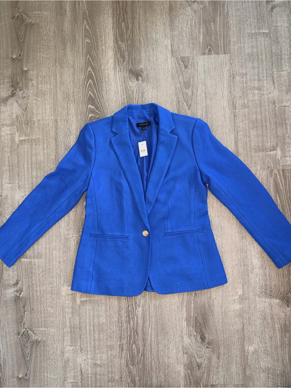Ann Taylor Cobalt Blue Single-Button Blazer